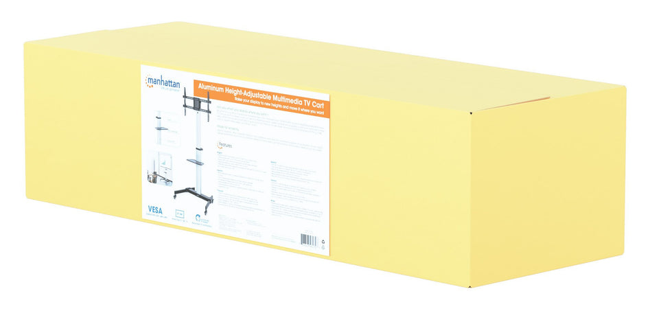Carrello TV 37''-86'' Multimediale in Alluminio Regolabile in Altezza