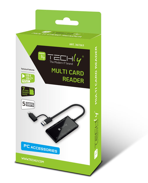 Lettore di Memorie SD 7 in 1 USB 3.0 tipo A e USB-C&trade