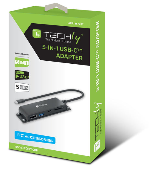 Docking Station 5 in 1 USB-C&trade Hub HDMI con Lettore Micro SD/SD