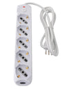 Presa Multipla a 5 Posti Italiana Bipasso/Schuko Spina 10A