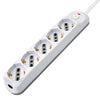 Presa Multipla a 5 Posti Italiana Bipasso/Schuko Spina 16A