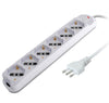 Presa Multipla a 6 Posti Italiana Bipasso/Schuko Spina 16A