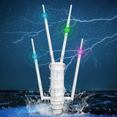 Router Esterno WiFi SIM 4G Slot SIM AC1200/4G LTE con POE Passivo Dual Band