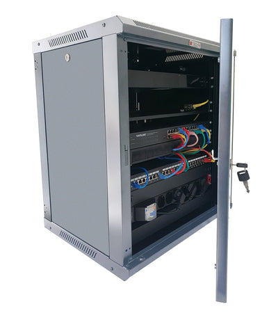 Armadio Rack 19'' a Muro 20 Unit&agrave P.600 mm Flat Pack Grigio