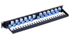 Pannello Patch UTP 24 Posti RJ45 Cat.6A Uscita Inclinata 1U Nero