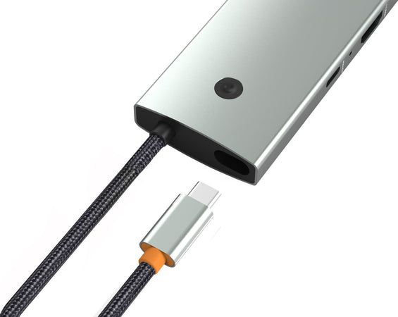 Docking Station Multifunzione Hub USB-C&trade 6 in 1 con interruttore