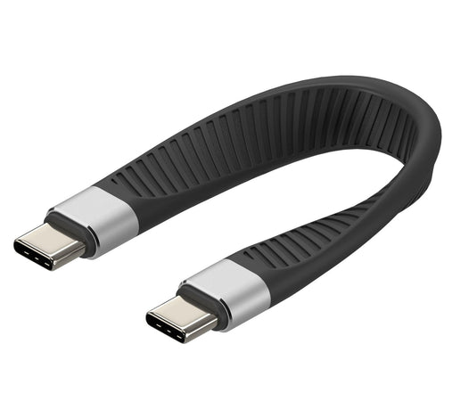 Cavo Corto Piatto USB-C&trade Maschio a USB-C&trade Maschio E-Mark Ricarica Rapida FPC 12.4 cm