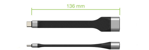 Cavo Corto Piatto USB-C&trade Maschio a HDMI Femmina FPC 13,6 cm