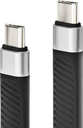 Cavo Corto Piatto USB-C&trade Maschio a USB-C&trade Maschio E-Mark Ricarica Rapida FPC 12.4 cm