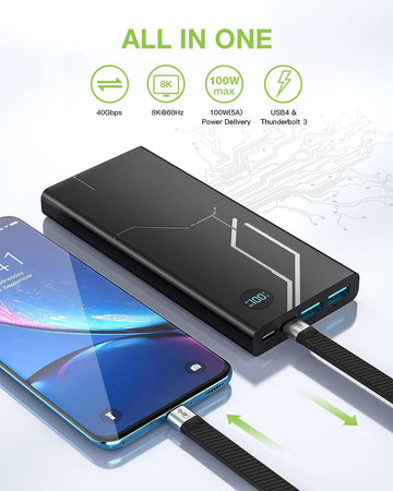 Cavo Corto Piatto USB-C&trade Maschio a USB-C&trade Maschio E-Mark Ricarica Rapida FPC 12.4 cm