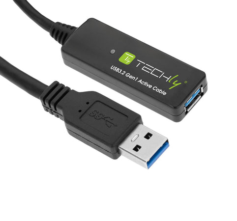 Cavo Prolunga Attivo USB3.2 SuperSpeed+ Estensore di Segnale 10m Nero