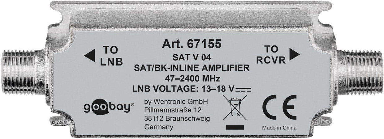Amplificatore in Linea per Antenna SAT/BK 47 MHz - 2400 MHz