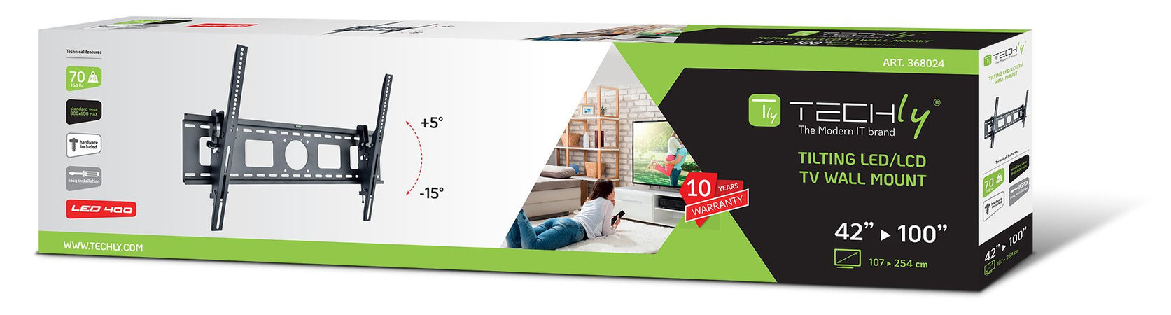 Supporto a Muro Inclinabile per TV LED 42-100''