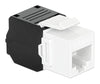 Frutto Keystone RJ45 Cat.6 UTP Tool-Free Bianco Nero