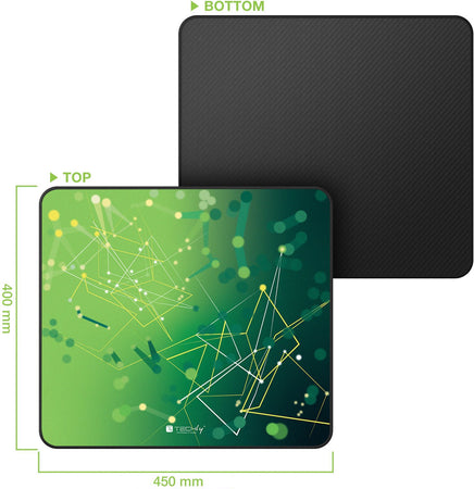 Tappetino Gaming Antiscivolo XL 450 x 400 mm Verde