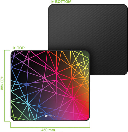 Tappetino Gaming Antiscivolo XL 450 x 400 mm Multicolor
