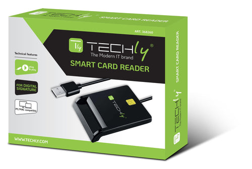 Lettore di Smart Card USB Esterno Nero