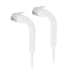 Cavo Slim Patch di Rete Pieghevole in Rame Cat.6A U/UTP 0,5m Bianco