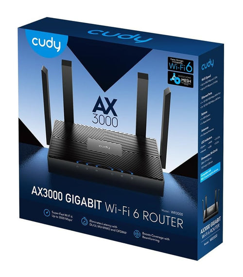Mesh Router Wi-Fi 6 AX3000 Dual Band Gigabit, WR3000