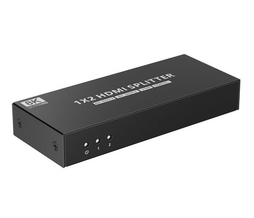 Splitter HDMI 8K UHD 3D 60Hz 2 vie CEC SPDIF Ottico