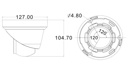 Telecamera IP Dome H.265 da 5MP Rilevamento Basato su AI, DGM5206SVAT