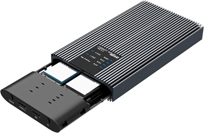 Box Esterno Duplicatore Clone Offline USB3.2 Gen 2x2 USB-C&trade M.2 PCIe NVME 20 Gbps