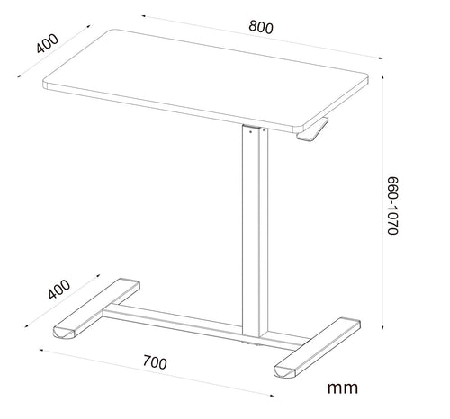 Sit-Stand Scrivania Compatta Postazione di Lavoro con Altezza Regolabile