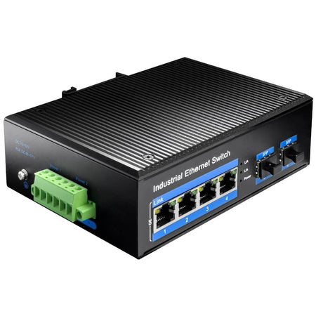 Switch Industriale Gigabit 4 Porte con 2 slot SFP, IG1004S2