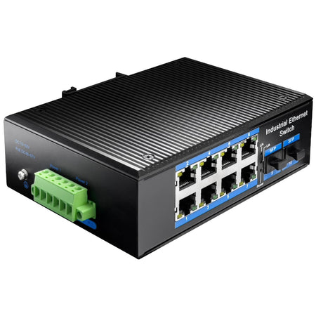 Switch Industriale Gigabit 8 Porte con 2 slot SFP, IG1008S2