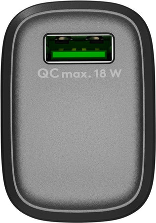 Caricabatterie Ricarica Rapida USB QC 3.0 (18 W) Nero