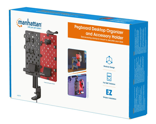Organizer da Scrivania con Pannello Forato e Supporto per Accessori