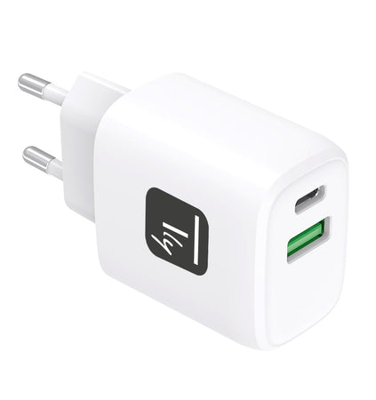 Caricatore Alimentatore USB-C&trade 20W e USB-A 18W da Muro