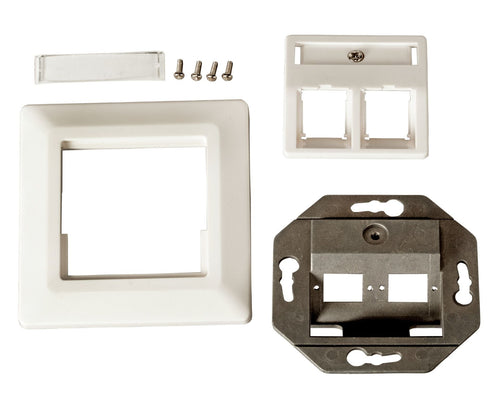 Presa a Muro per 2 Adattatori in Fibra Ottica E2000&regsimplex SC simplex o LC duplex