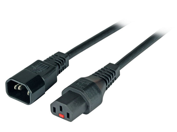 Cavo Prolunga C14 180&deg a C13 180&deg con Blocco IEC 2m