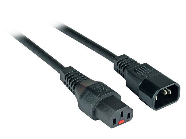 Cavo Prolunga C14 180&deg a C13 180&deg con Blocco IEC 2m