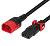 Cavo Prolunga Dual-Lock C14 180° a C13 180° 1,5m