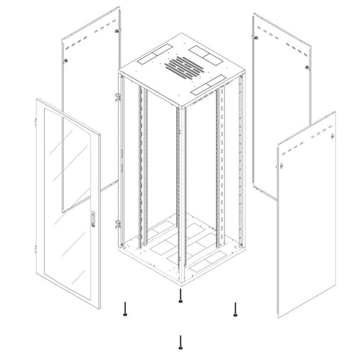 Armadio Server Rack NextGen 1000 19'' 800x1000 33 Unità Nero