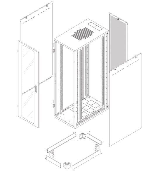 Armadio Server Rack NextGen 1000 19'' 600x1000 27U Nero