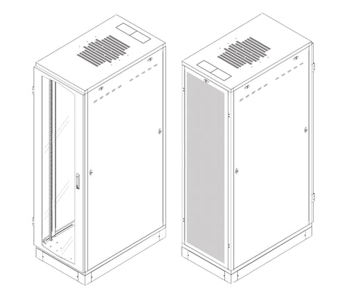 Armadio Server Rack NextGen 1000 19'' 600x1200 42U Nero