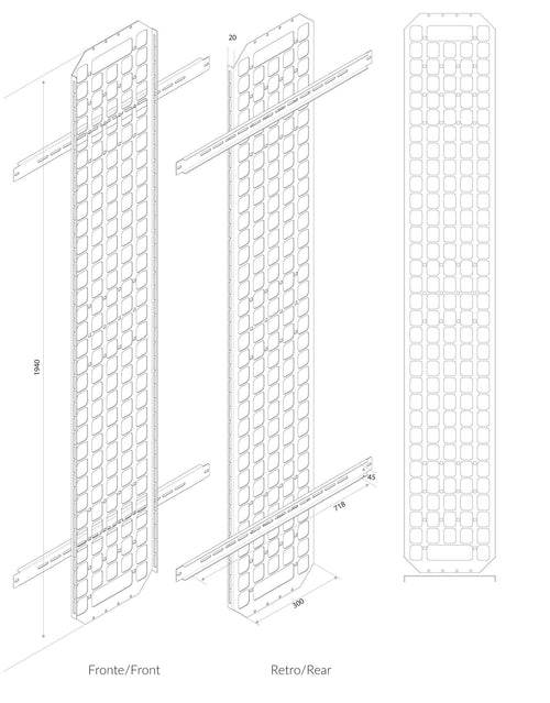 Canala Discesa Cavi per Rack 42U Profondi 800 mm
