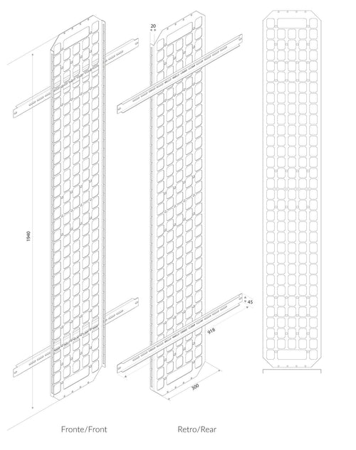 Canala Discesa Cavi per Rack 42U Profondi 1000 mm