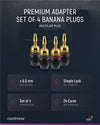 Connettore a Banana SimpleLock 6.0 mm² 2 coppie (2x2 connettori)