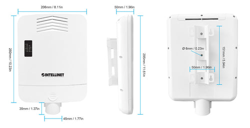 Switch Gigabit 5 porte PoE Passante / Extender 4 porte PoE+ per Esterno