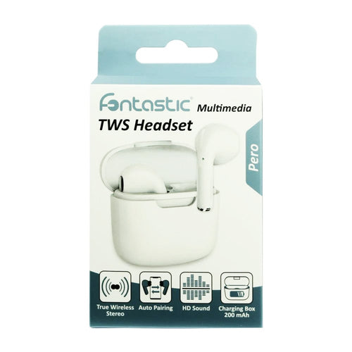 Auricolari Wireless BT v5.1 con Custodia di Ricarica 2 in 1 Bianco