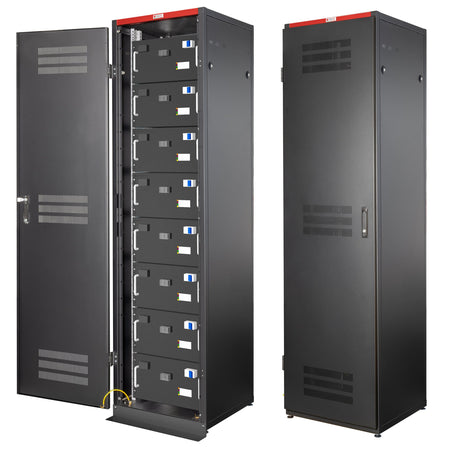 Armadio Rack 19'' 600x600 20U per Batterie Fotovoltaico Nero