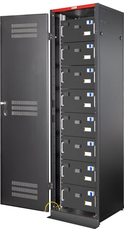 Armadio Rack 19'' 600x600 47U per Batterie Fotovoltaico Nero