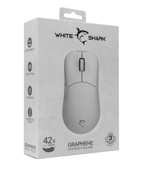 Mouse Ottico 6D USB 12400 dpi Graphene Bianco