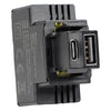 Alimentatore Compatto da Incasso Keystone USB-A e USB-C&trade 20W 5-12V Nero