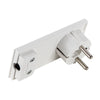 Spina Schuko 16A 2P+T Salvaspazio Super Sottile Smontabile Angolata Bianco