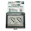 Multipresa Universale IP55 da Incasso con Doppia Presa Bipasso Italiana Schuko Precablata